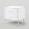 Isobel Modern Greek Key Lacquered Lucite Leg Side/Accent Table /Nightstand